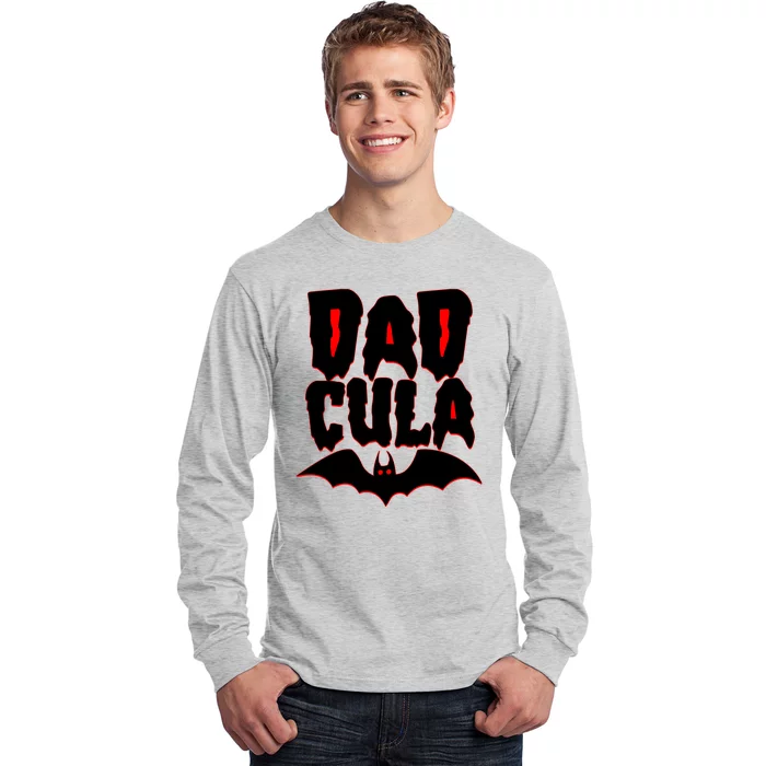 Funny Halloween Dadcula Dracula Long Sleeve Shirt