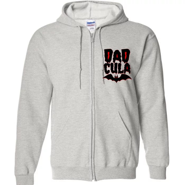 Funny Halloween Dadcula Dracula Full Zip Hoodie