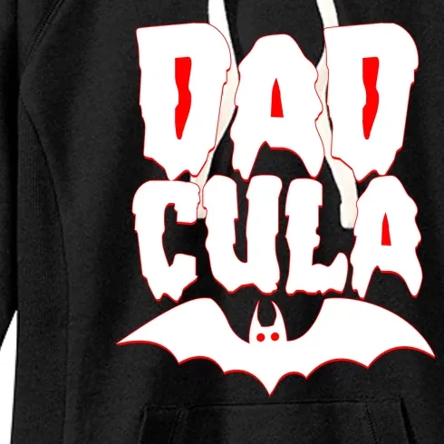 Funny Halloween Dadcula Dracula Women's Fleece Hoodie