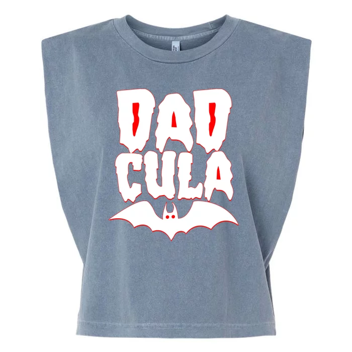 Funny Halloween Dadcula Dracula Garment-Dyed Women's Muscle Tee