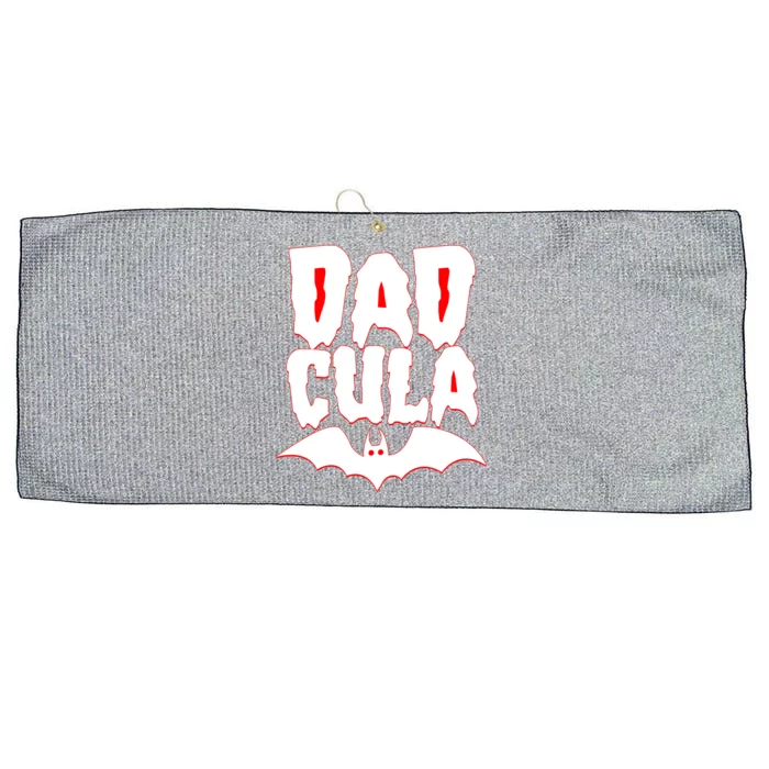 Funny Halloween Dadcula Dracula Large Microfiber Waffle Golf Towel