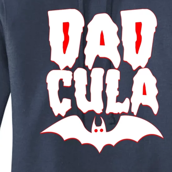 Funny Halloween Dadcula Dracula Women's Pullover Hoodie