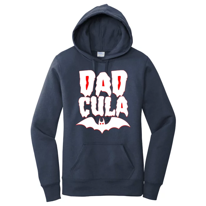 Funny Halloween Dadcula Dracula Women's Pullover Hoodie