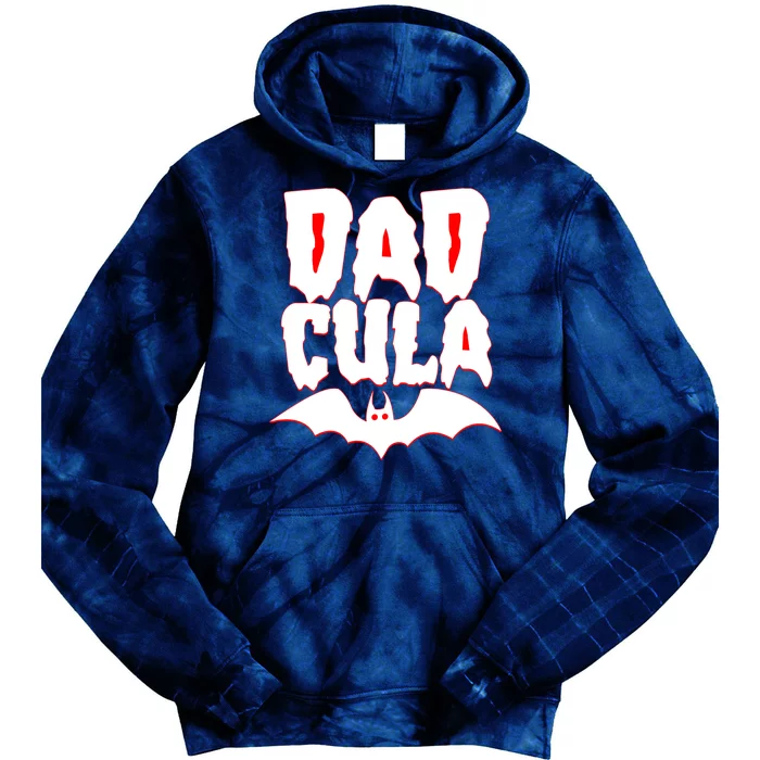 Funny Halloween Dadcula Dracula Tie Dye Hoodie