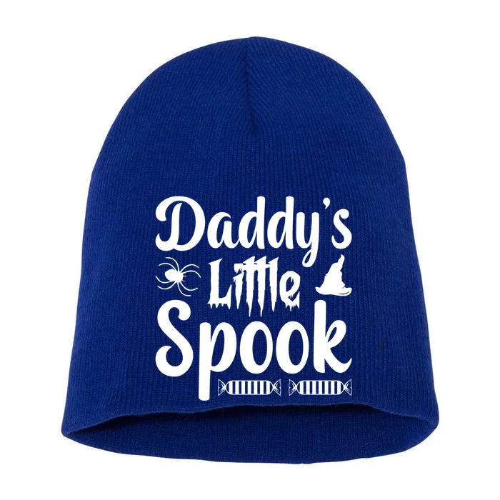 Fall Halloween Daddys Little Spook Gift Short Acrylic Beanie