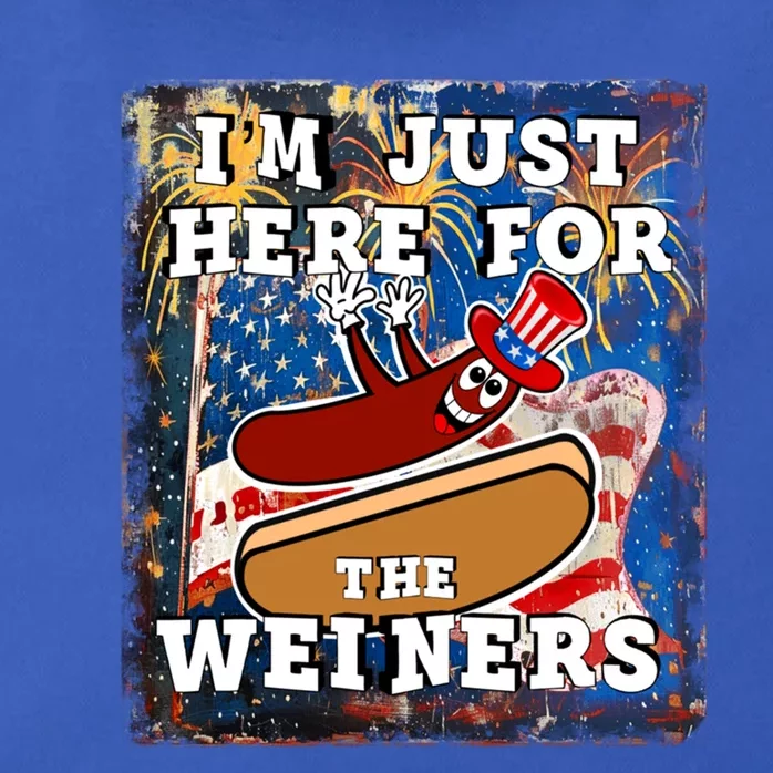 Funny Hot Dog Independence Day I’M Just Here For The Weiners Meaningful Gift Zip Tote Bag