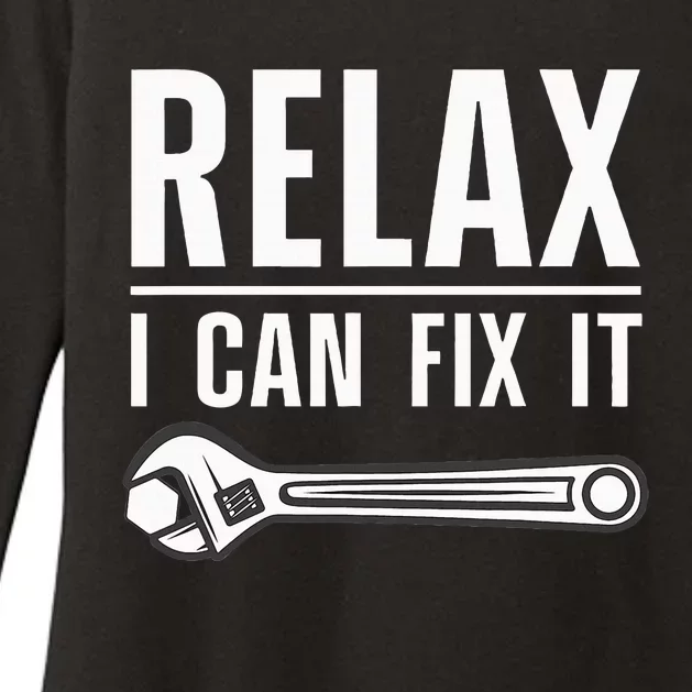 Funny Handyman Design Handyman Repair Tools Womens CVC Long Sleeve Shirt