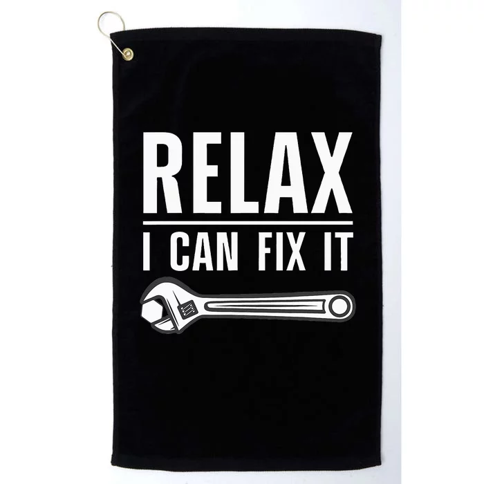 Funny Handyman Design Handyman Repair Tools Platinum Collection Golf Towel