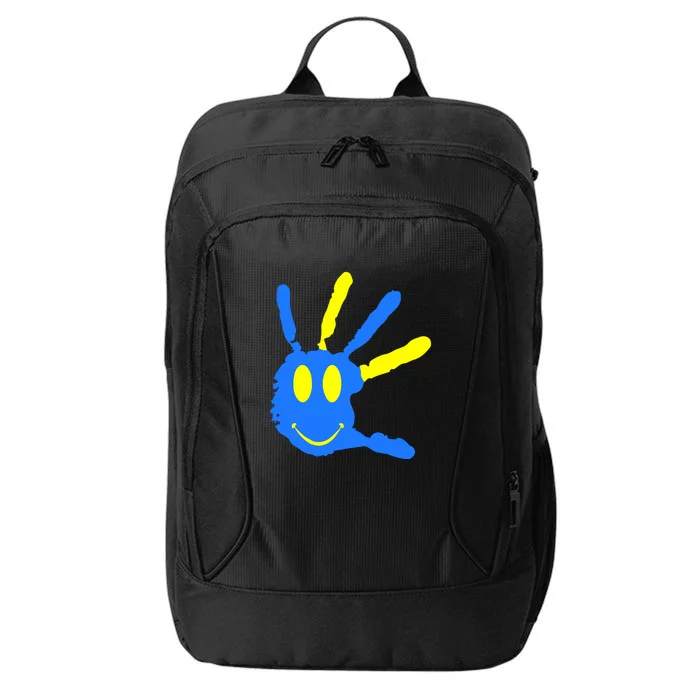 Funny Hand Down Syndrome Awareness T21 Gift City Backpack