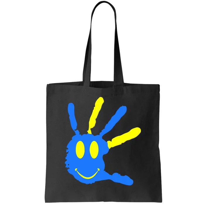 Funny Hand Down Syndrome Awareness T21 Gift Tote Bag