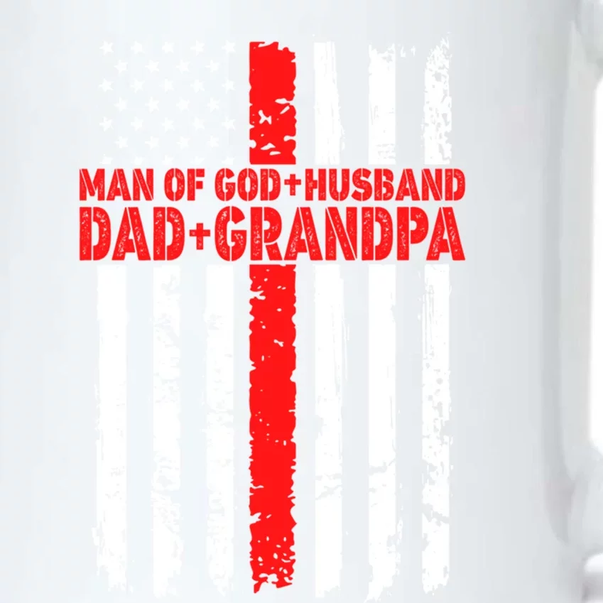 Funny Husband Dad Grandpa American Flag Fathers Day Meaningful Gift Black Color Changing Mug