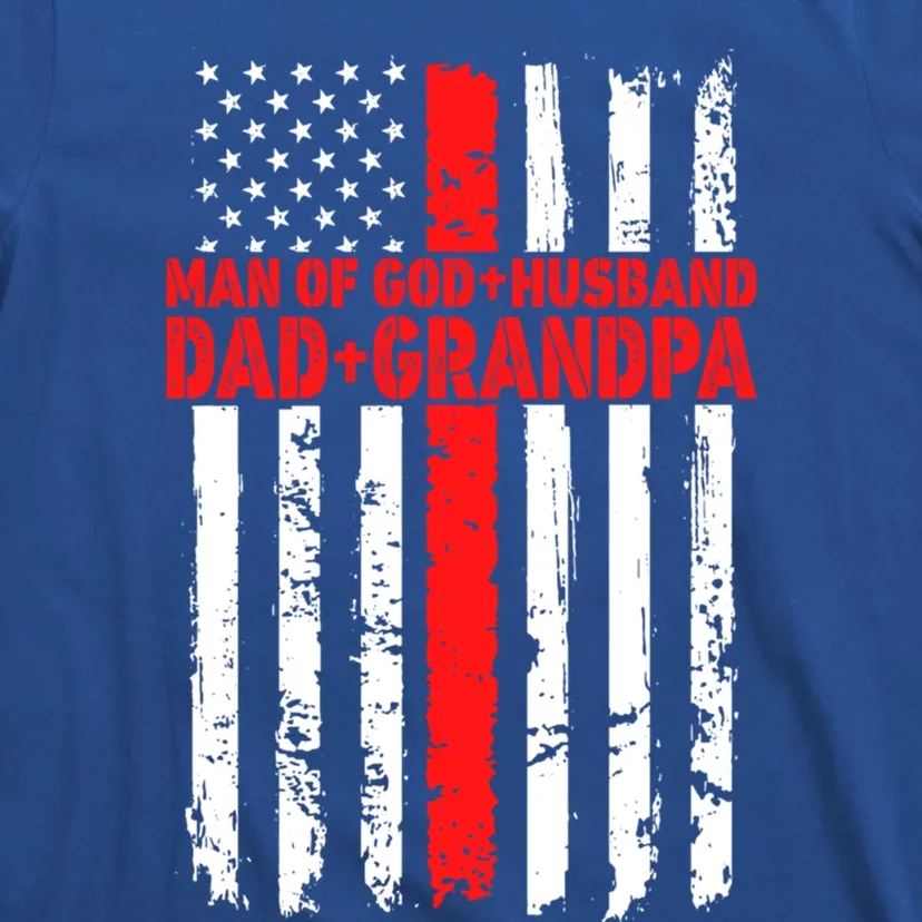 Funny Husband Dad Grandpa American Flag Fathers Day Meaningful Gift T-Shirt