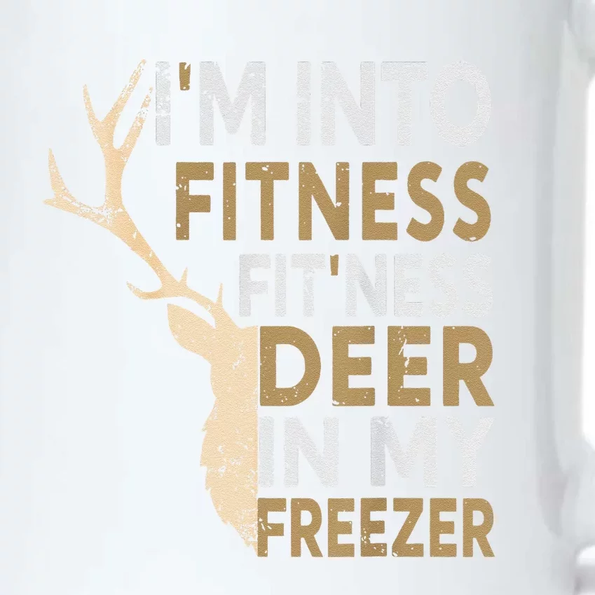 Funny Hunter Dad IM Into Fitness Deer Freezer Hunting Black Color Changing Mug