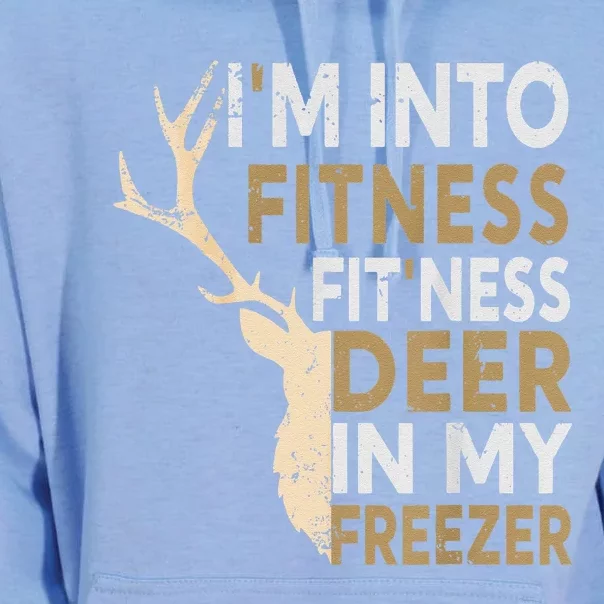 Funny Hunter Dad IM Into Fitness Deer Freezer Hunting Unisex Surf Hoodie