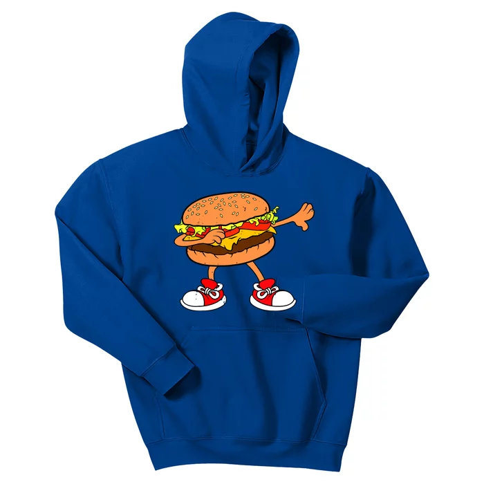 Funny Hamburger Dab Art Women Cheeseburger Lover Kids Hoodie