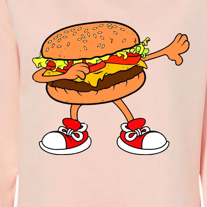 Funny Hamburger Dab Art Women Cheeseburger Lover Womens California Wash Sweatshirt