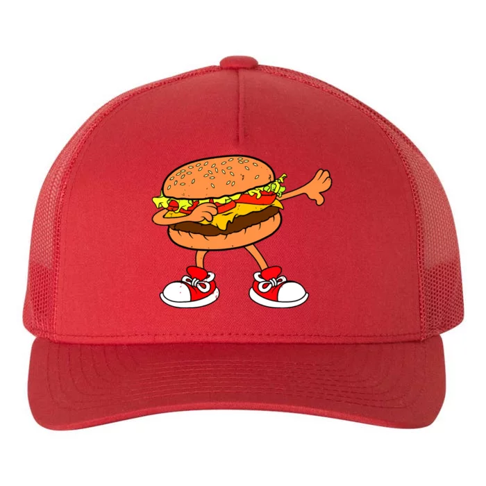 Funny Hamburger Dab Art Women Cheeseburger Lover Yupoong Adult 5-Panel Trucker Hat