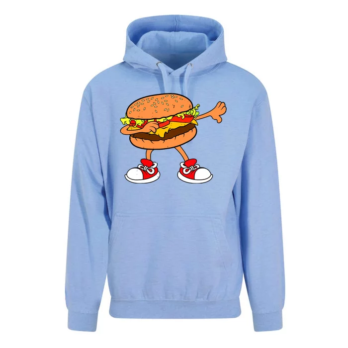 Funny Hamburger Dab Art Women Cheeseburger Lover Unisex Surf Hoodie