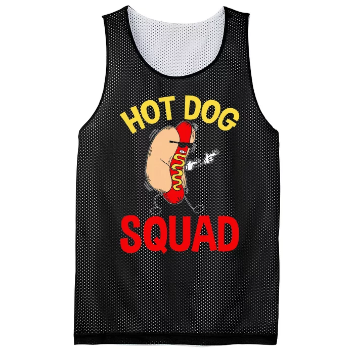 Funny Hot Dog Squad Hot Dog Mesh Reversible Basketball Jersey Tank