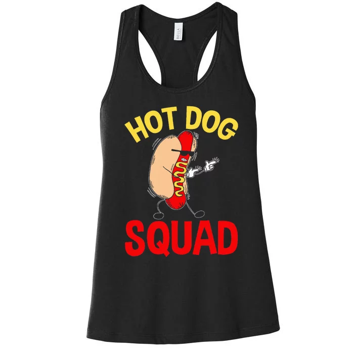 Funny Hot Dog Squad Hot Dog Women's Racerback Tank