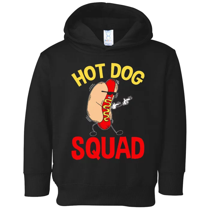 Funny Hot Dog Squad Hot Dog Toddler Hoodie