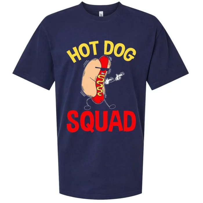 Funny Hot Dog Squad Hot Dog Sueded Cloud Jersey T-Shirt