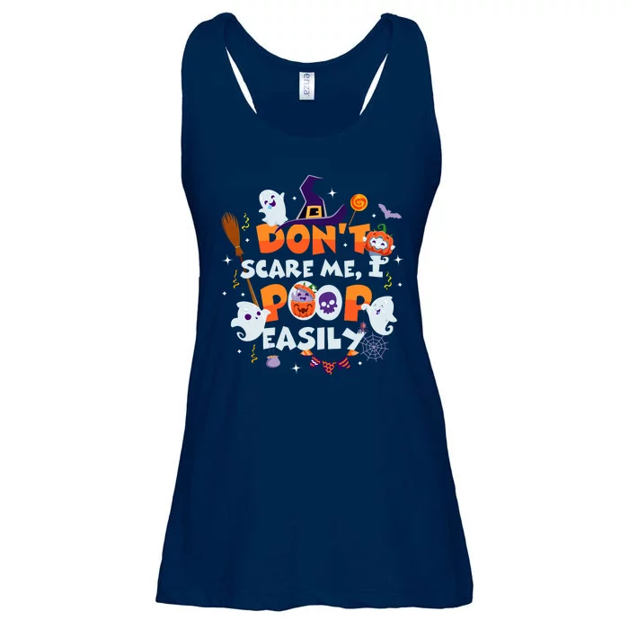 Funny Halloween Dont Scare Me I Poop Easily Ladies Essential Flowy Tank