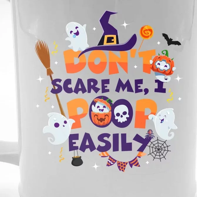 Funny Halloween Dont Scare Me I Poop Easily Front & Back Beer Stein