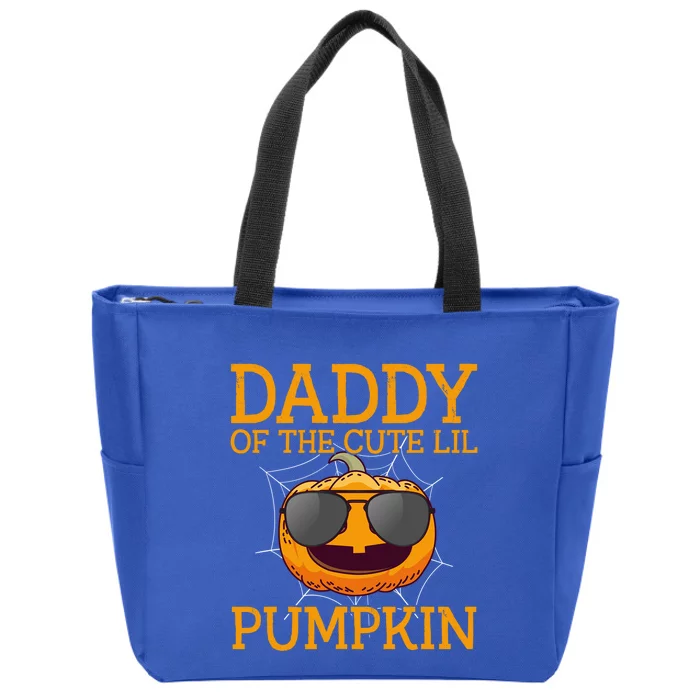 Funny Halloween Daddy Of The Cute Lil Pumpkin Gift Zip Tote Bag