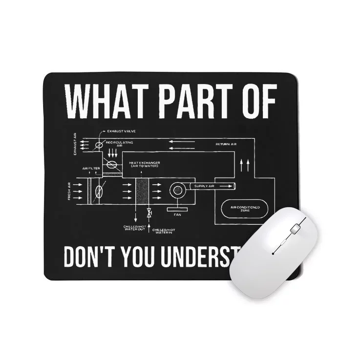 Funny HVAC Design For Dad HVAC Installer Engineers Tech Mousepad