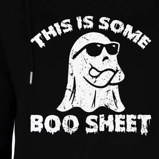 Funny Halloween Design This Is Some Boo Sheet Ghost Retro Womens Funnel Neck Pullover Hood