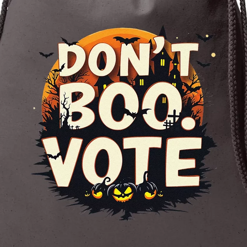 Funny Halloween DonT Boo Vote Spooky Pumpkin Drawstring Bag