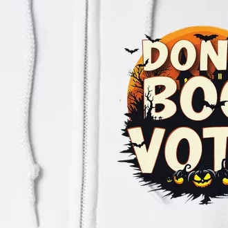 Funny Halloween DonT Boo Vote Spooky Pumpkin Full Zip Hoodie