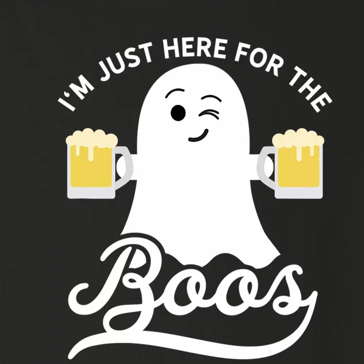 Funny Halloween Drinking Beer IM Just Here For The Boos Toddler Long Sleeve Shirt