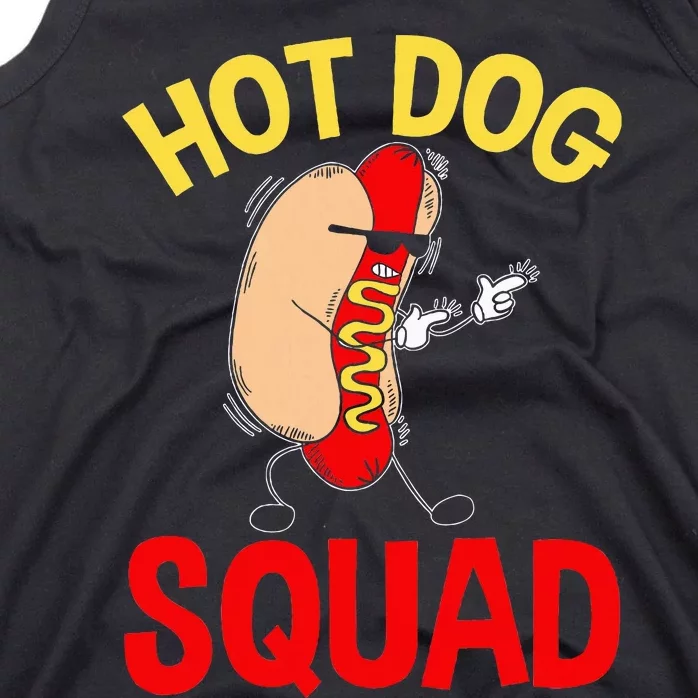 Funny Hot Dog Squad Hot Dog Tank Top