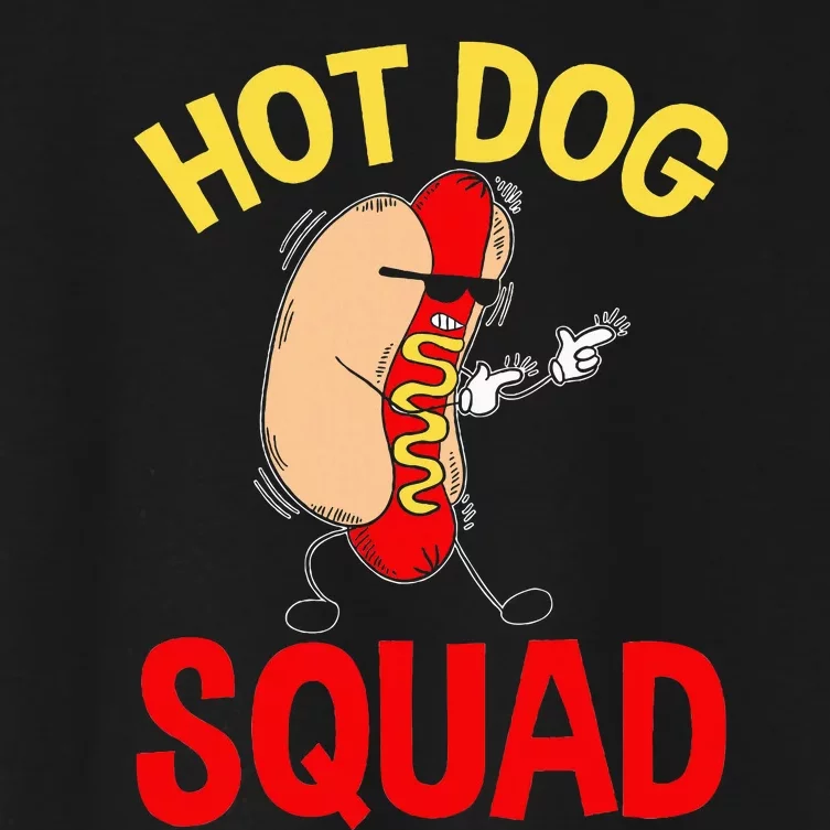 Funny Hot Dog Squad Hot Dog Women's Crop Top Tee