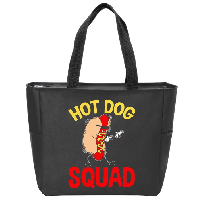 Funny Hot Dog Squad Hot Dog Zip Tote Bag