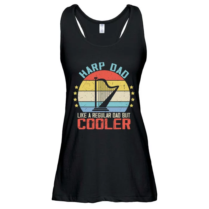 Funny Harpist Dad Like A Regular Dad Ladies Essential Flowy Tank