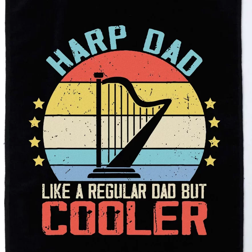 Funny Harpist Dad Like A Regular Dad Platinum Collection Golf Towel