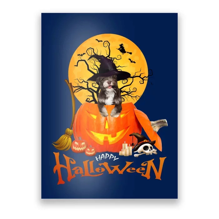 Funny Havanese Dog Spooky Halloween Poster