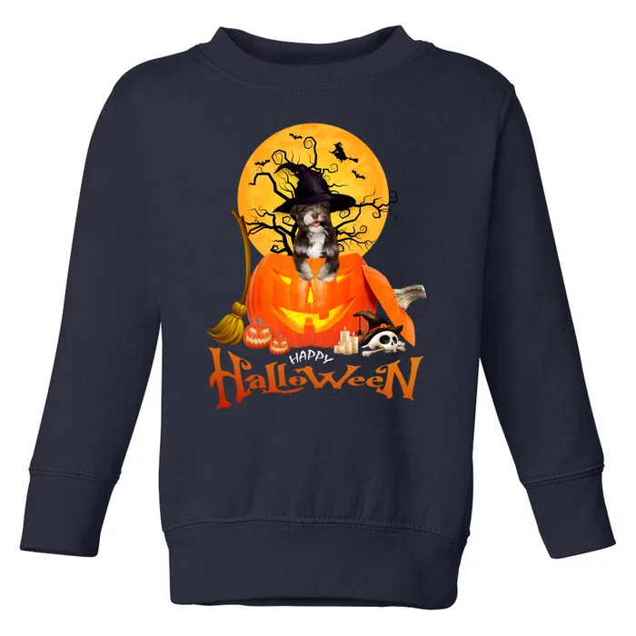 Funny Havanese Dog Spooky Halloween Toddler Sweatshirt