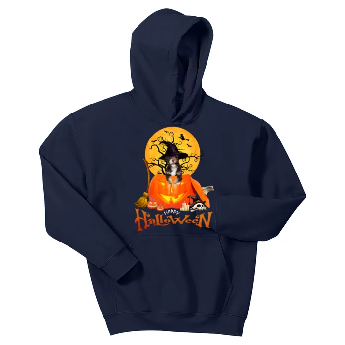 Funny Havanese Dog Spooky Halloween Kids Hoodie