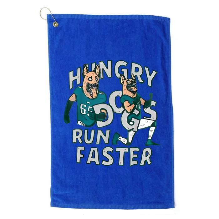 Funny Hungry Dogs Run Faster Platinum Collection Golf Towel