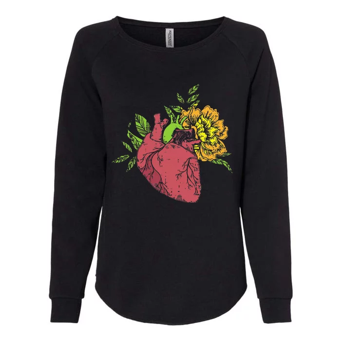 Floral Heart Earth Day Love Recycle Pro Environment Gift Womens California Wash Sweatshirt