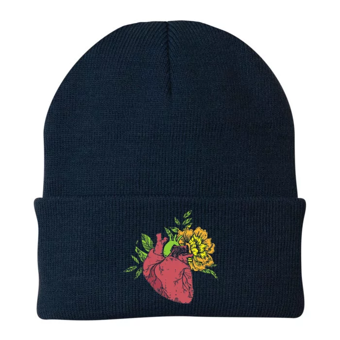 Floral Heart Earth Day Love Recycle Pro Environment Gift Knit Cap Winter Beanie