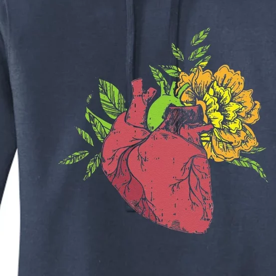 Floral Heart Earth Day Love Recycle Pro Environment Gift Women's Pullover Hoodie