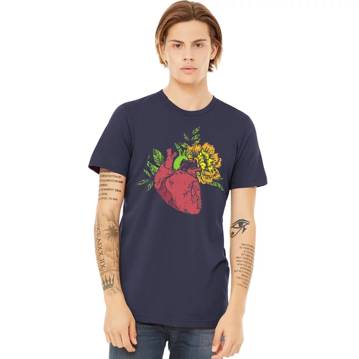 Floral Heart Earth Day Love Recycle Pro Environment Gift Premium T-Shirt