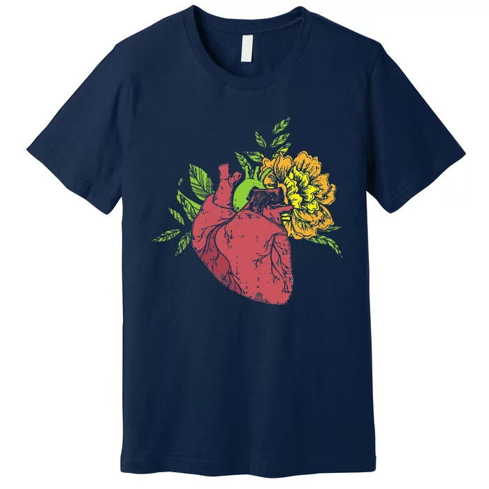 Floral Heart Earth Day Love Recycle Pro Environment Gift Premium T-Shirt