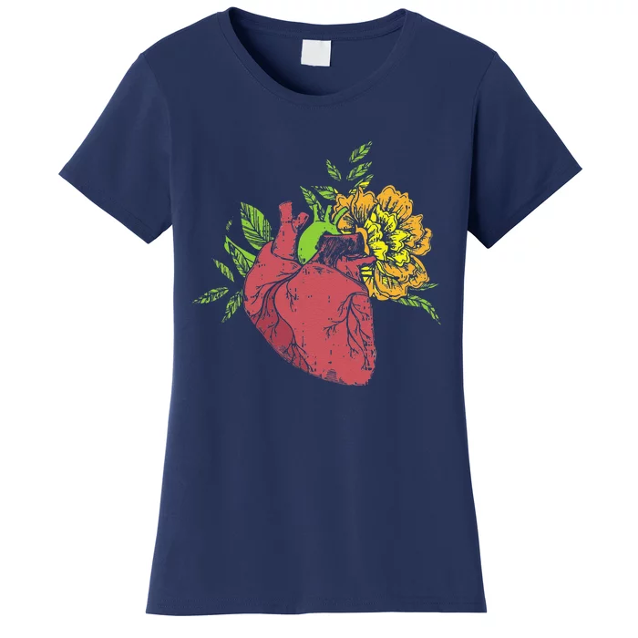 Floral Heart Earth Day Love Recycle Pro Environment Gift Women's T-Shirt