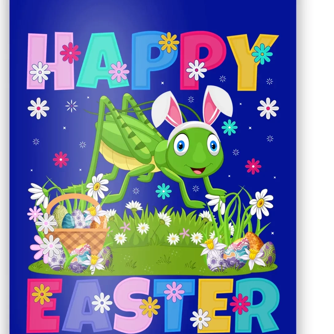 Funny Happy Easter Bunny Grasshopper Easter Sunday Gift Poster